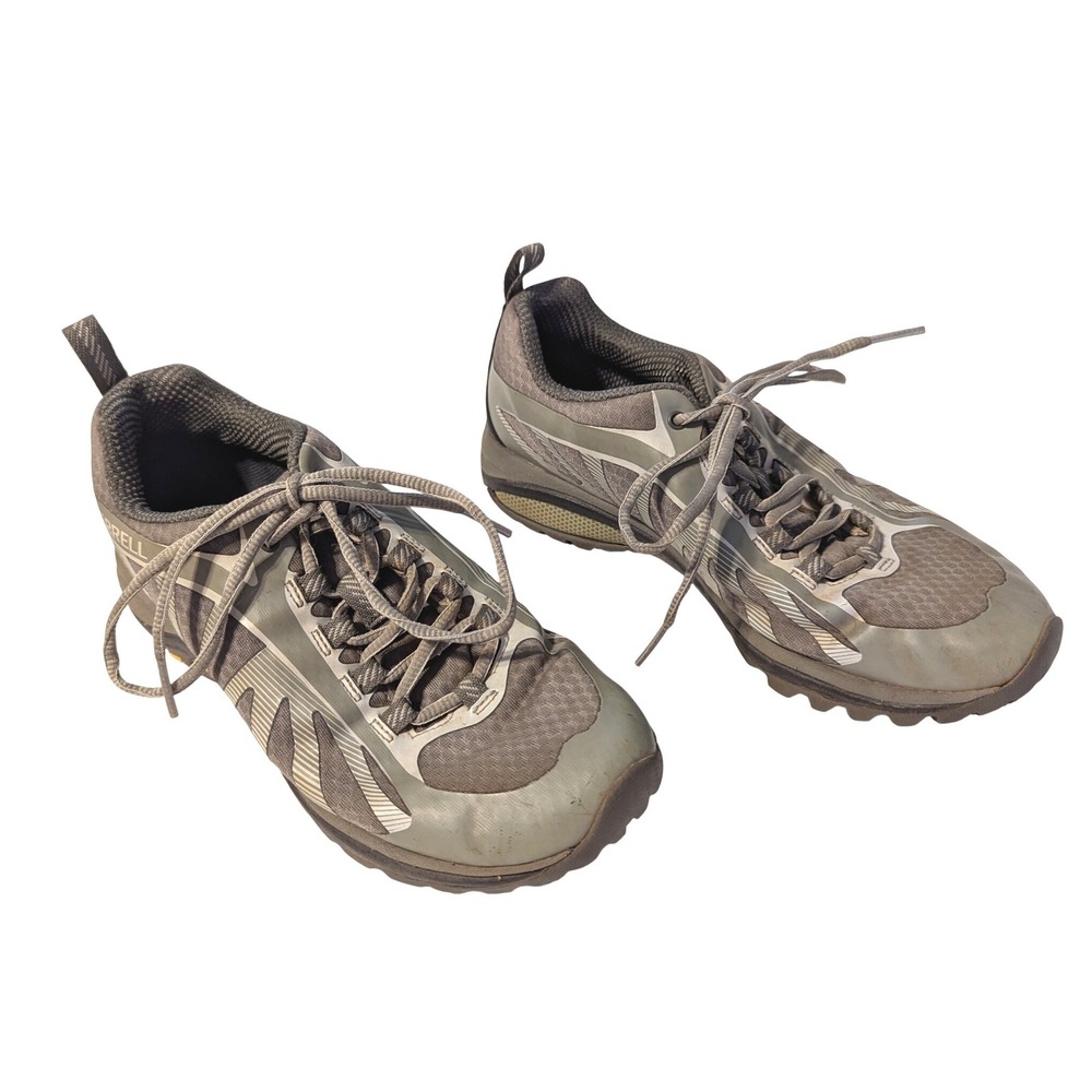 Merrell Siren Edge Womens Hiking Shoes Aluminum Grey Vibram J03120 Size 6.5